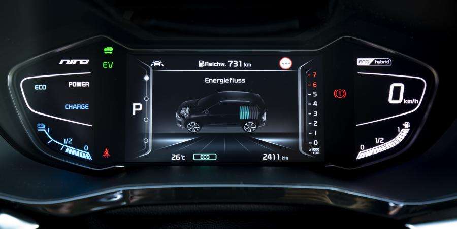 Панель приборов Kia Niro EcoHybrid (DE) 2019 года  (WW) (фото 10 из 53)
